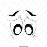 Cartoon Eyes Tote Bag, Expressive Face Tote, Funny Emotion Bag, Novelty Gift Tote, Unique Style Bag, Quirky Design, Anime Eyes Bag - Tawshia