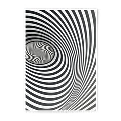 Hypnotic Swirl Photographic Print, Abstract Art, Optical Illusion, Modern Home Decor, Black and White Wall Art, Geometric Print - Tawshia