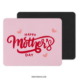 Happy Mother's Day Mouse Pad, Heart Accents, Cute Mouse Pad, Pink Mousepad, Gift for Mom, Mother's Day Gift, Desk Accessories - Tawshia
