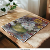 Van Gogh Inspired Floral Photographic Print, Sunflower and Roses Wall Art, Impressionist Still Life, Home Decor, Fine Art Print - Tawshia