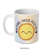 National Cheese Pizza Day Mug, Cute Pizza Lover Gift, Funny Foodie Present, Pizza Slice Design, Pizza Party Theme, Celebration Coffee Mug - Tawshia