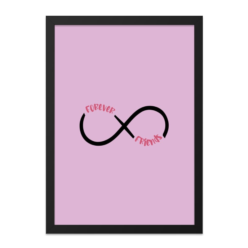 Forever Friends Wall Art, Infinity Symbol, Best Friend Gift, Friendship Decor, Sisterhood Print, Home Decor, Trendy Art, Minimalist Wall Art - Tawshia