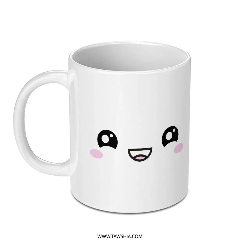 Cute Smiling Face Mug with Adorable Blush Product type
