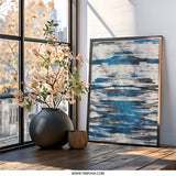 Abstract Wall Art, Blue and Gray Print, Modern Home Decor, Contemporary Art, Unique Wall Decor, Trending Wall Art, Housewarming Gift - Tawshia