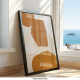 Abstract Shapes Wall Art, Modern Art Print, Brown Beige Wall Decor, Minimalist Art, Home Decor, Office Art, Contemporary Wall Art - Tawshia