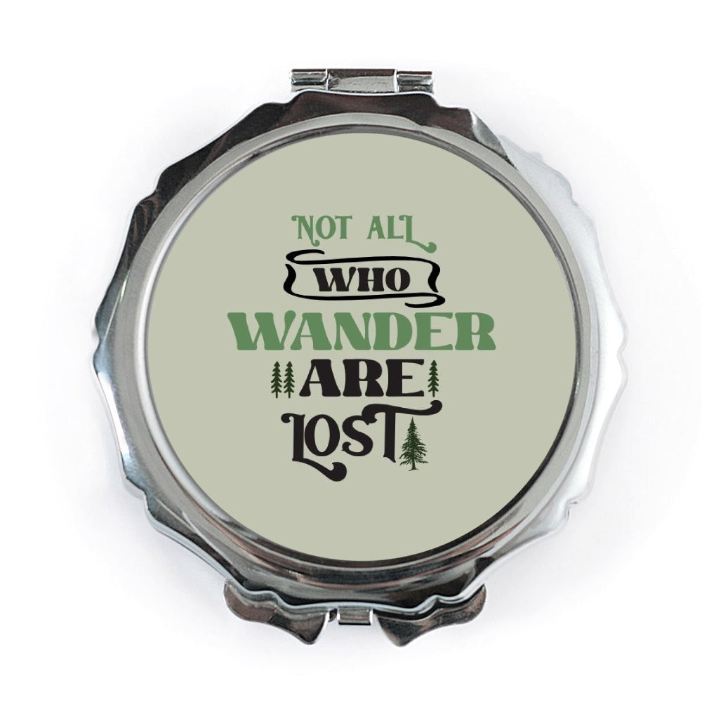 Not All Who Wander Pocket Mirror, Inspirational Quote Mirror, Travel Lover Gift, Wanderlust Mirror, Adventure Pocket Mirror, Gift Idea - Tawshia
