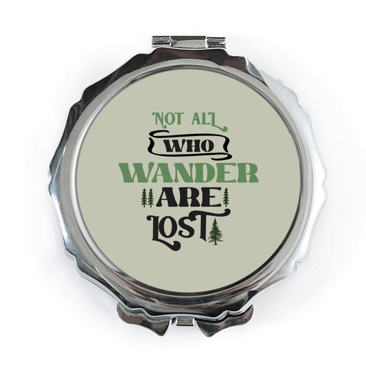 Not All Who Wander Pocket Mirror, Inspirational Quote Mirror, Travel Lover Gift, Wanderlust Mirror, Adventure Pocket Mirror, Gift Idea - Tawshia