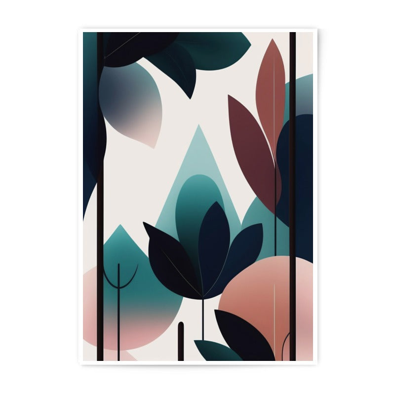 Abstract Foliage Photographic Print, Modern Wall Art, Botanical Decor, Contemporary Art Print, Geometric Leaves, Home Decor - Tawshia