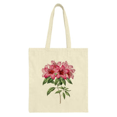 Floral Tote Bag, Pink Azalea Flowers, Botanical Illustration, Elegant Tote, Stylish Bag, Everyday Tote, Shoulder Bag, Gift for Her - Tawshia