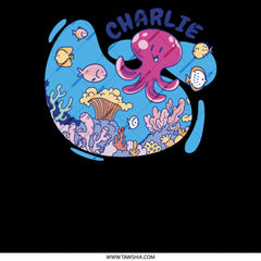 Underwater Scene with Octopus Graphic Product