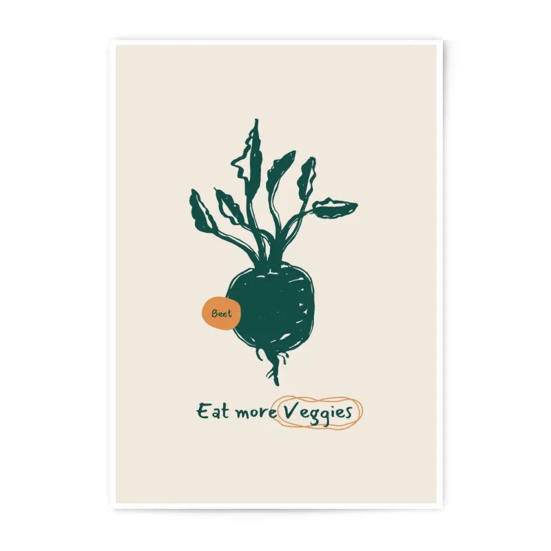 Beet Photographic Print, Eat More Veggies, Kitchen Art Print, Vegetable Art, Foodie Gift, Healthy Eating Poster, Modern Farmhouse Decor - Tawshia