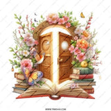 Floral Door Pinback Button, Butterfly Book, Book Lover Gift, Magical Doorway Pin, Enchanted Books, Unique Button, Aesthetic Pin - Tawshia