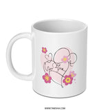 Mother and Child Mug, Floral Mug, Mom Gift, Minimalist Line Art Mug, Motherhood Coffee Mug, Gift for New Mom, Mom and Baby Mug, Mom Present - Tawshia