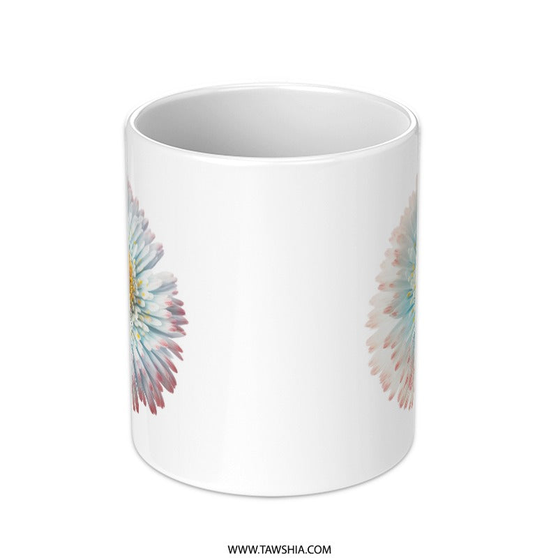 Floral Mug, Daisy Mug, Flower Mug, Botanical Mug, Colorful Flower Mug, Garden Mug, Flower Lover Gift, Unique Mug, Coffee Mug, Tea Mug - Tawshia