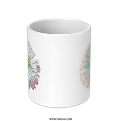 Floral Mug, Daisy Mug, Flower Mug, Botanical Mug, Colorful Flower Mug, Garden Mug, Flower Lover Gift, Unique Mug, Coffee Mug, Tea Mug - Tawshia