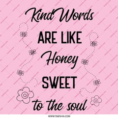 Kind Words Honey Sweet to Soul Pinback Button, Positive Message Badge, Cute Bees Flowers, Inspirational Gift, Encouragement - Tawshia