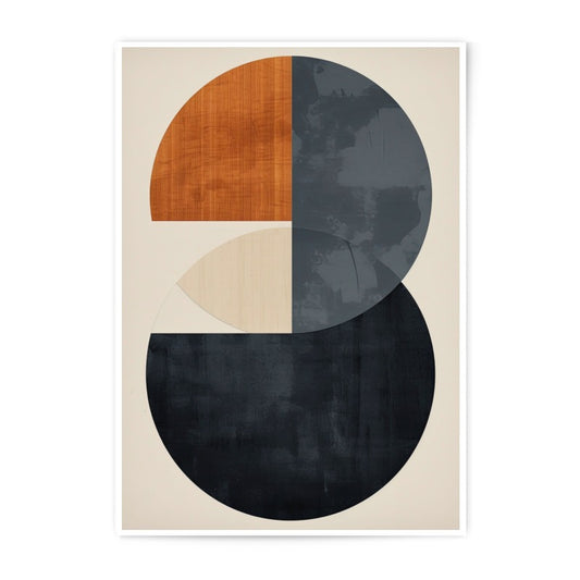 Modern Abstract Photographic Print, Geometric Shapes Art Print, Circle Design Wall Art, Minimalist Home Decor, Contemporary Art - Tawshia