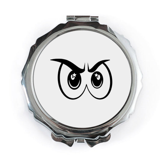 Grumpy Owl Eyes Pocket Mirror, Funny Animal Mirror, Cartoon Owl Eyes, Cute Pocket Mirror, Portable Mirror for Purse, Makeup Mirror - Tawshia