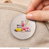 Spa Day Pinback Button, Watercolor Art Button, Self Care Gift, Relaxation Button, Aesthetic Button, Cute Buttons, Trendy Pinback Button - Tawshia