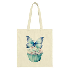Butterfly Cupcake Tote Bag, Watercolor Design, Cute Insect Bag, Unique Gift Idea, Elegant Everyday Tote - Tawshia