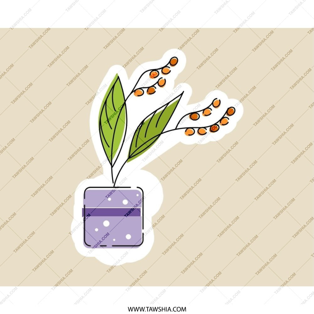 Potted Plant Mouse Pad, Minimalist Desk Decor, Cute Office Accessory, Floral Mousepad, Home Office Gift, Computer Accessory, Desk Mat - Tawshia