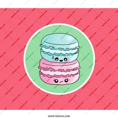 Cute Macaron Backpack, Kawaii Food Backpack, Stacked Macaron, Sweet Treat, Colorful Backpack, Pastel Colors - Tawshia