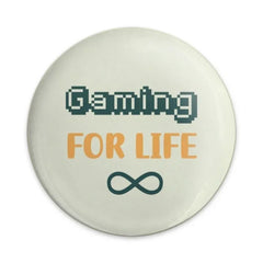 Gaming for Life Pinback Button, Gamer Gift, Video Game Lover, Infinity Symbol, Geeky Accessory, Retro Gaming, Pixel Art Pin Button - Tawshia