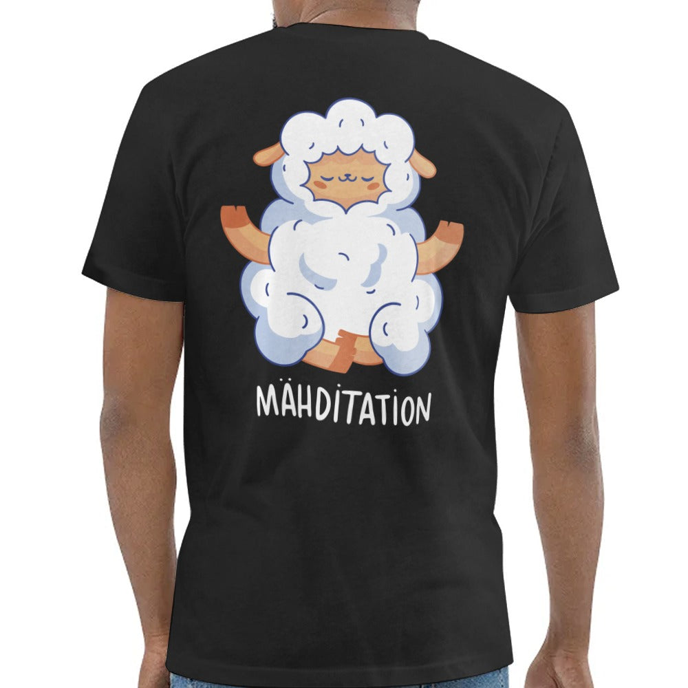 Cute Sheep Graphic Yoga MAHDITATION Meditating T-Shirt product type