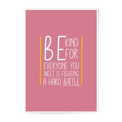Be Kind Photographic Prints, Inspirational Quote Art, Motivational Wall Decor, Positive Affirmation Print, Modern Home Decor - Tawshia