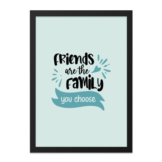 Friends Are The Family Wall Art, Friendship Quote Decor, Home Decor Wall Art, Gift For Friend, Inspirational Wall Decor, Friends Sign - Tawshia