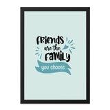 Friends Are The Family Wall Art, Friendship Quote Decor, Home Decor Wall Art, Gift For Friend, Inspirational Wall Decor, Friends Sign - Tawshia
