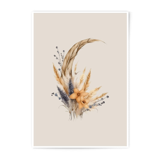 Floral Photographic Prints, Boho Home Decor, Botanical Wall Art, Flower Bouquet Art Print, Floral Artwork, Neutral Tone, Trendy Wall Decor - Tawshia