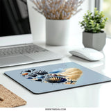 Seashell Heart Mouse Pad, Beach Lover Gift, Coastal Desk Decor, Ocean Theme Mousepad, Nautical Office Accessory, Sand and Seashell Art - Tawshia