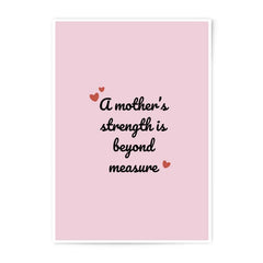 Mother's Strength Photographic Prints, Inspirational Quote Art, Heart Print, Mother's Day Gift, Wall Decor, Home Decor - Tawshia