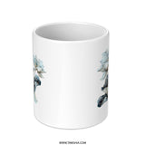 Lotus Flower Mug, Floral Mug, Botanical Mug, Elegant Mug, Gift for Her, Nature Inspired Mug, Flower Lover Gift, Coffee Mug, Tea Mug - Tawshia