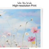 Pink Cosmos Photographic Print, Floral Wall Decor, Flower Field Photo, Pastel Art, Botanical Print, Nature Photography, Wall Art - Tawshia