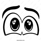 Cute Kawaii Eyes Mug, Funny Expression Mug, Gift For Her, Gift For Him, Anime Mug, Manga Mug, Starry Eyed Mug, White Mug - Tawshia