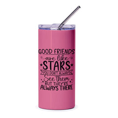 Best Friend Gift Tumbler, Friendship Quote Tumbler, Gift for Friend, Long Distance Friend Tumbler, Good Friends are Like Stars Gift - Tawshia