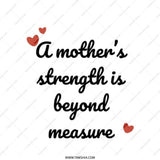 Mother's Strength Tote Bag, Mom Gift, Heart Design Bag, Everyday Tote, Gift for Her, Mom's Birthday, Unique Tote Bag, Stylish Tote Bags - Tawshia
