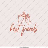 Best Friends Pocket Mirror, Pinky Promise Art, Friendship Gift, Bestie Compact Mirror, Cute Pocket Mirror, Travel Mirror, Gift for Her - Tawshia