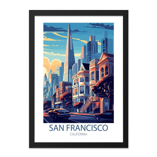 San Francisco Wall Art, Cityscape Print, California Decor, Urban Art, Minimalist City Art, Travel Poster, Home Decor - Tawshia