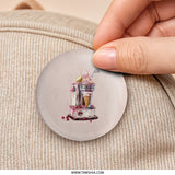 Ice Cream Machine Pinback, Cute Foodie Button, Dessert Lover Gift, Whimsical Pink Pin, Unique Accessory, Kawaii Badge - Tawshia
