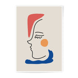 Abstract Face Art Photographic Print, Minimalist Line Drawing, Modern Wall Decor, Portrait Illustration, Contemporary Art Print - Tawshia