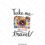 Travel Pillow, Camera Pillow, Take Me Travel Pillow, Vacation Pillow, Wanderlust Pillow, Gift for Traveler, Home Decor Pillow - Tawshia