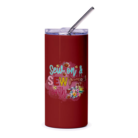 Sewing Lover Tumbler, Sew On Sew Forth Tumbler, Quilting Tumbler, Sewing Machine Tumbler, Crafter Gift, Sewing Gift, Crafting Tumbler - Tawshia