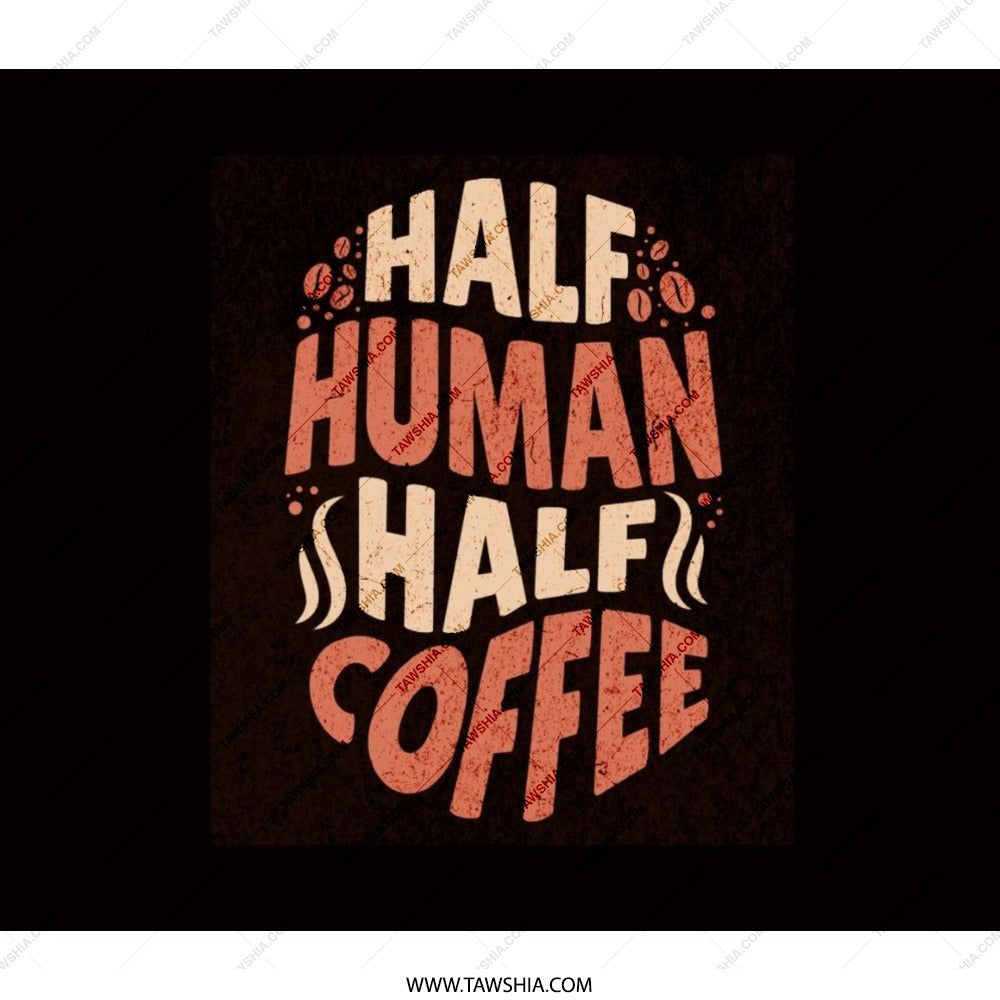 Half Human Half Coffee Backpack, Funny Coffee Lover Backpack, Coffee Addict Gift, Unique Design Backpack, Everyday Backpack - Tawshia
