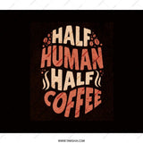 Half Human Half Coffee Backpack, Funny Coffee Lover Backpack, Coffee Addict Gift, Unique Design Backpack, Everyday Backpack - Tawshia