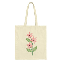Pink Flowers Tote Bag, Floral Design Tote, Everyday Tote Bag, Reusable Shopping Bag, Nature Lover Gift, Cute Tote Bag - Tawshia