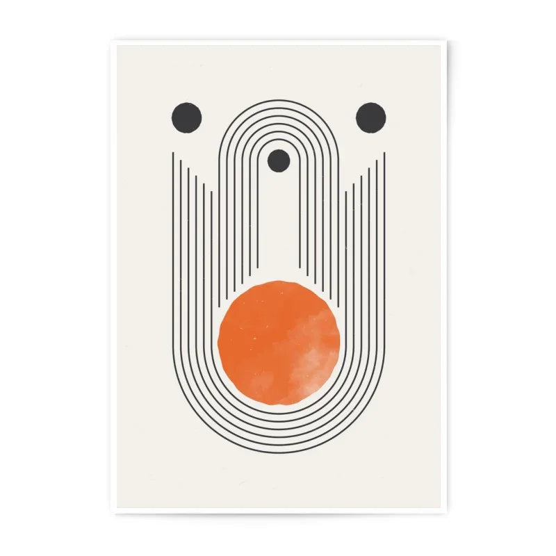 Minimalist Art Photographic Print, Abstract Sun Circle Arches, Boho Wall Decor, Geometric Modern Art, Home Office Decor, Living Room Art - Tawshia