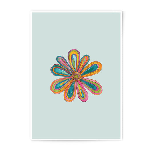 Floral Photographic Prints, Colorful Flower Wall Art, 70s Inspired Decor, Retro Flower Prints, Modern Floral Art, Home Decor Prints - Tawshia